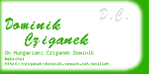 dominik cziganek business card